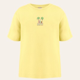 Girls cotton t-shirt van lemon yellow