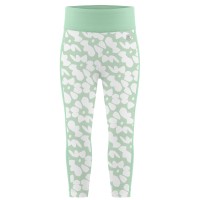 Girls leggings flower green/green