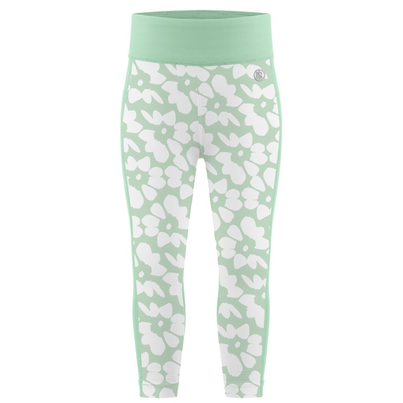 Girls leggings flower green/green