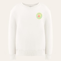 Girls cotton sweater letters white