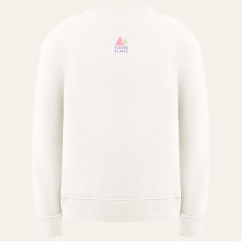 Girls cotton sweater skate white