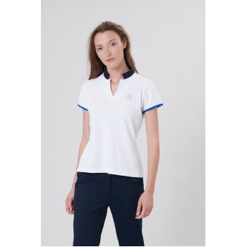 Womens white polo shirt
