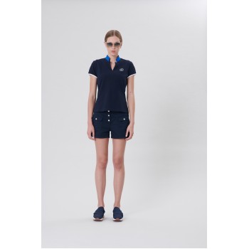 Womens blue cotton shorts