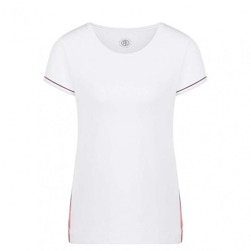 Womens t-shirt white/jam purple