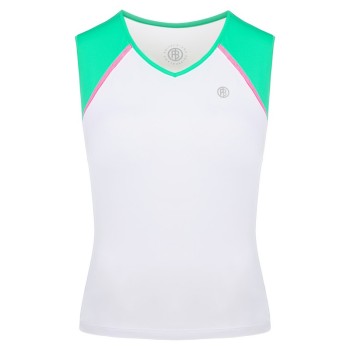 Girls meryl top white/emerald green
