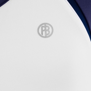 Girls top white/oxford blue