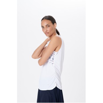 Womens tank fancy white/oxford blue