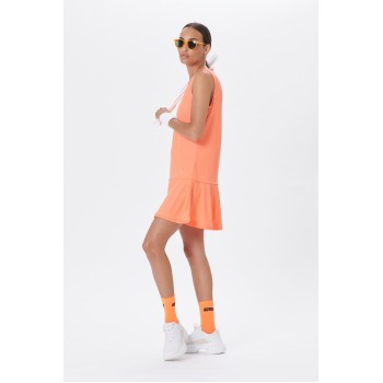 Womens eco light indigo orange dress (recycled)