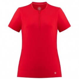 Womens polo shirt cherry red