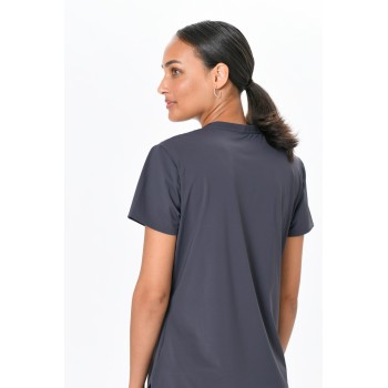 Womens polo shirt carbone grey