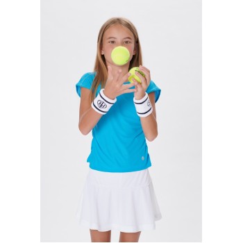 Girls eco light creamy blue t-shirt