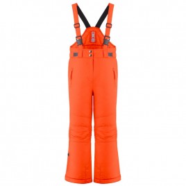 Girls ski pants puffin orange