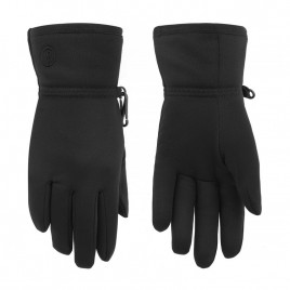 Womens stretch fleece gloves black