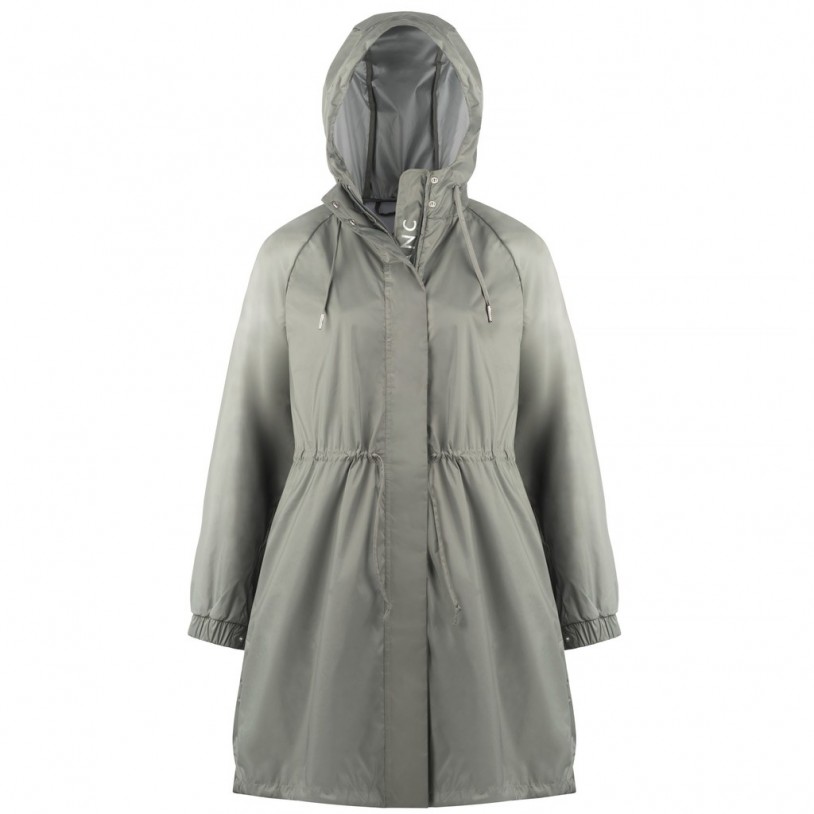 Womens rain coat silver sage green