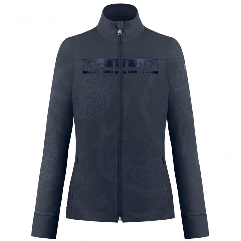 Girls stretch jacket embo oxford blue