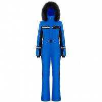 Womens overall multico king blue with fake fur