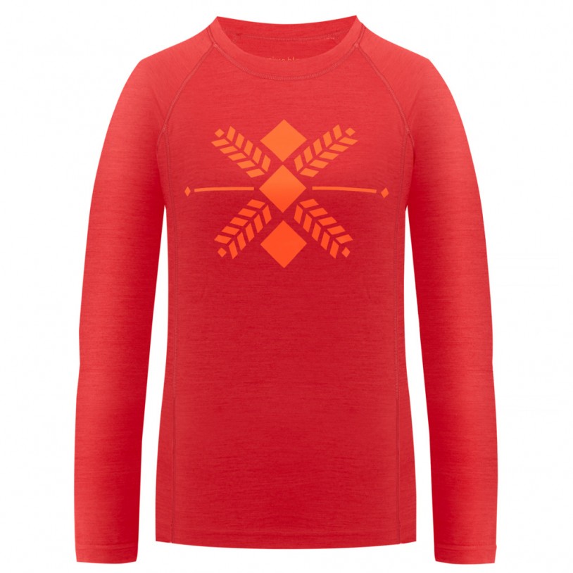 Womens merino wool shirt rhubarb