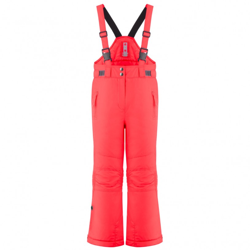Girls ski pants techno red