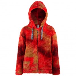 Girls oversize jacket multico sherpa red