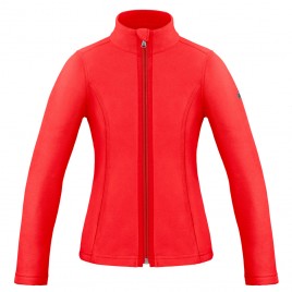 Girls micro fleece jacket scarlet red