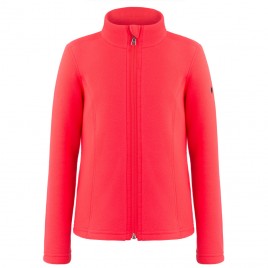 Girls fleece jacket sherpa techno red