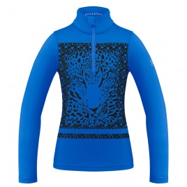 Girls thermo sweater leopard king blue