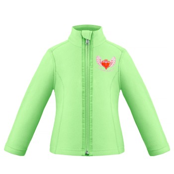 Girls micro fleece jacket paradise green