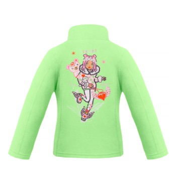 Girls micro fleece jacket paradise green