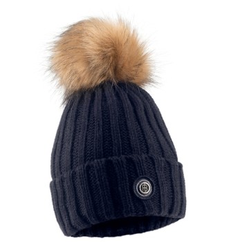 Girls beanie with pompom gothic blue