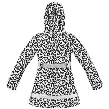 Girls raincoat leopard white
