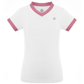Girls t-shirt white/sweet pink