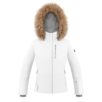 Girls stretch ski jacket white Emma