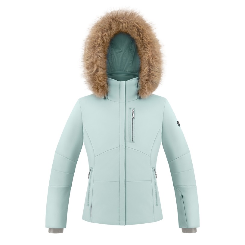 Girls stretch ski jacket aloe blue Emma