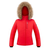 Girls stretch ski jacket scarlet red Emma