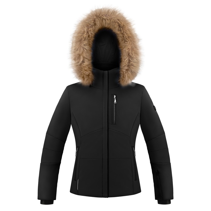 Girls stretch ski jacket black Emma
