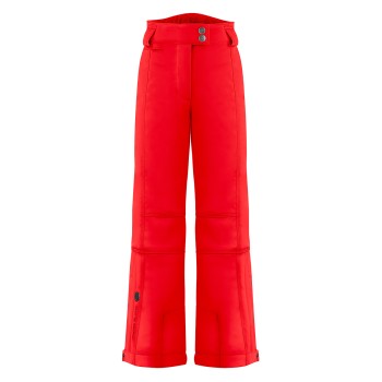 Girls stretch ski pants scarlet red Eva
