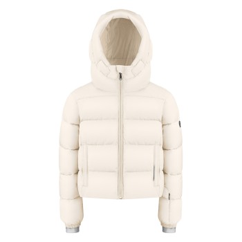 Girls synthetic down ski jacket natural white Chloe