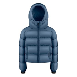 Girls synthetic down ski jacket twilight blue Chloe