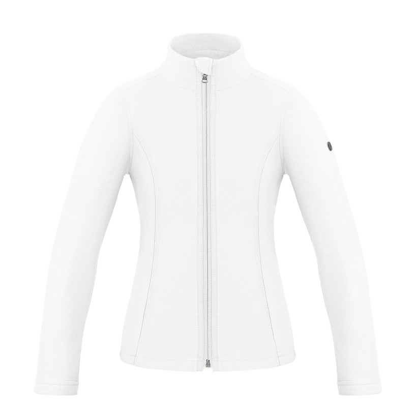 Girls micro fleece jacket white Ruby