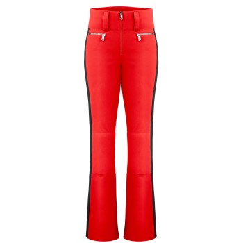 Womens stretch ski pants scarlet red/black