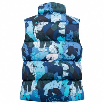 Womens synthetic down vest nature blue