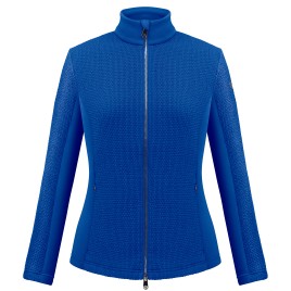 Womens stretch fleece smock infinity blue