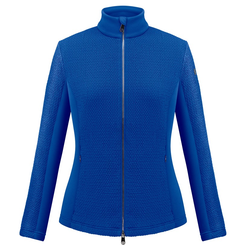 Womens stretch fleece smock infinity blue