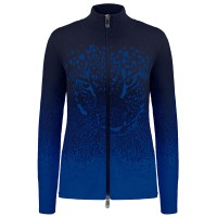 Womens knit jacket gothic blue/infinity blue