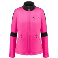 Womens stretch fleece jacket magenta pink