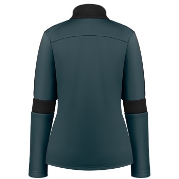 Womens stretch fleece jacket ever green