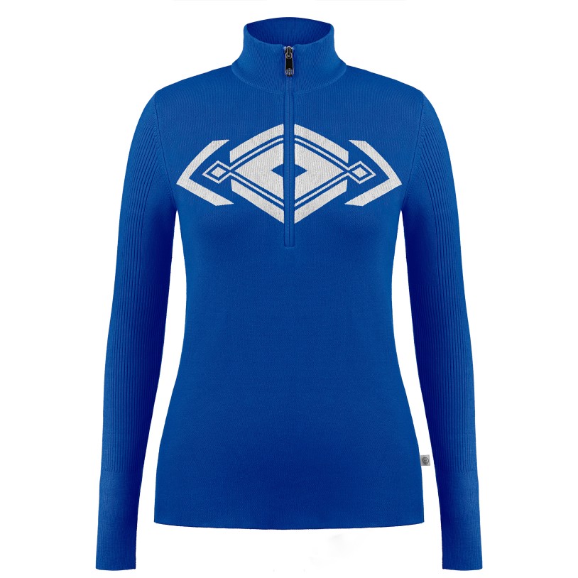 Womens knit jacket infinity blue