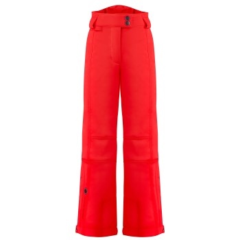 Girls stretch ski pants scarlet red