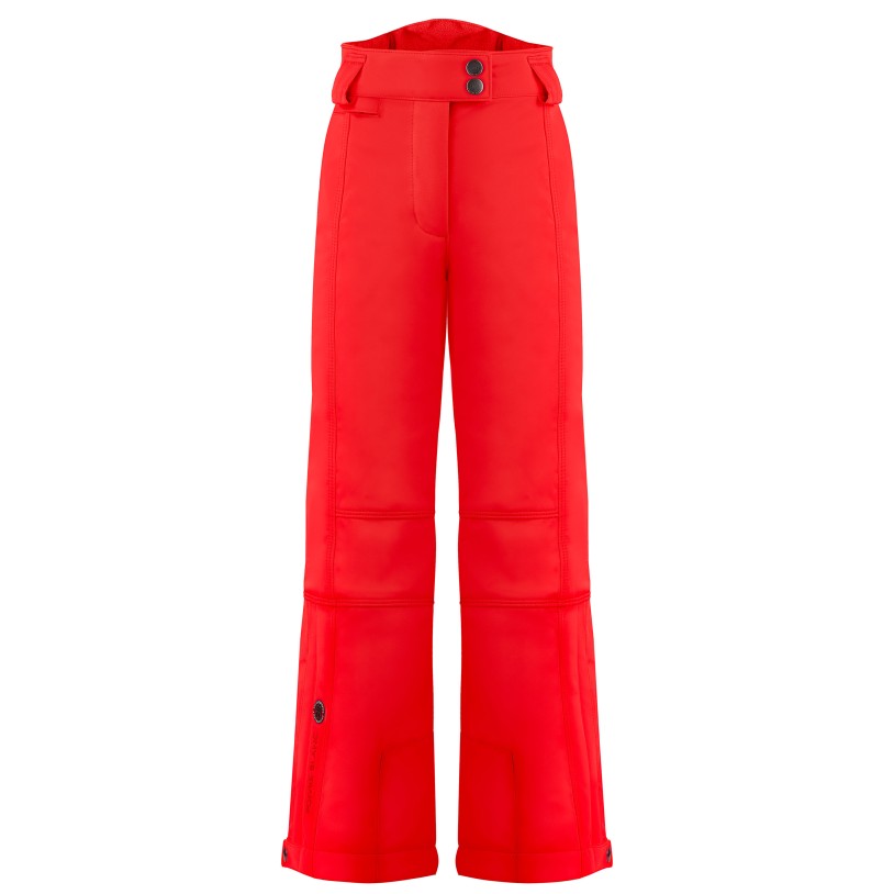 Girls stretch ski pants scarlet red