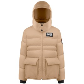 Boys ski jacket almond brown